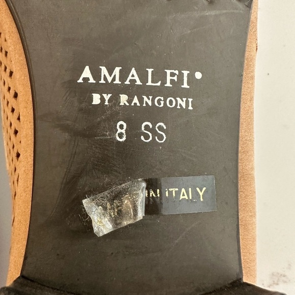 Amalfi by Rangoni Italy Leather Loafer Slip On Camel Colour SZ 8 SS - Picture 7 of 9